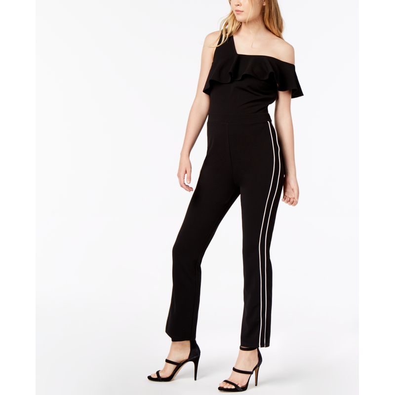 Bar Iii Ruffle Varsity Stripe Jumpsuit
